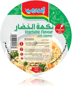 Indomie Cup Noodle Vegetable Flv 60g - اندومي كاسات خضار