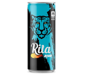 Rita Blue Drink Flavored Sparkling 240m - مشروب ريتا بلو الغازي ، عبوات معدنية