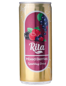 Rita Mixed Berries Sparkling  Soft Drink 240m - مشروب ريتا غازي توت مشكل ، عبوات معدنية