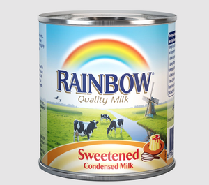 Rainbow Sweetened Condensed Milk 397g - ابو قوس حليب مكثف محلى