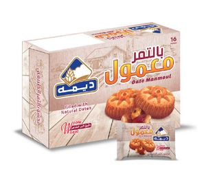 Deemah Bran Mamoul 16 x 16g - ديمه معمول بالتمر بر