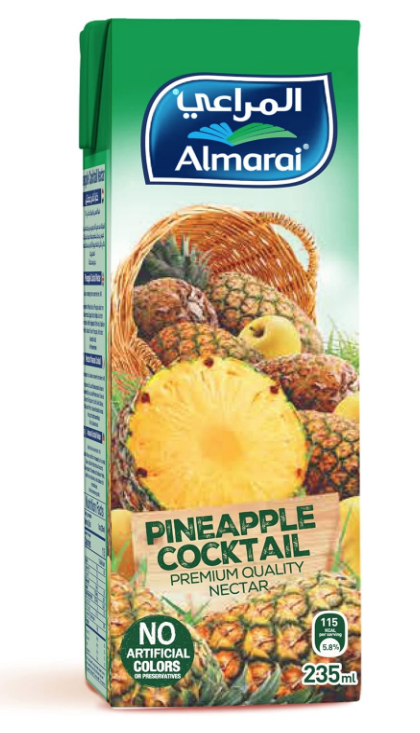 Almarai Pineapple Cocktail Juice - 235ml - المراعي عصير كوكتيل أناناس