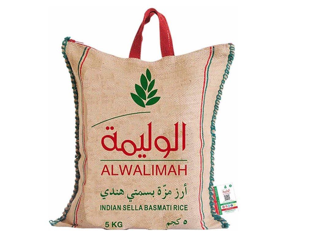 Al Walimah Indian Sella/Muzza Basmati Rice - 5kg - الوليمة ستايل أرز مزة بسمتي هندي حبة طويلة ٥ كيلو