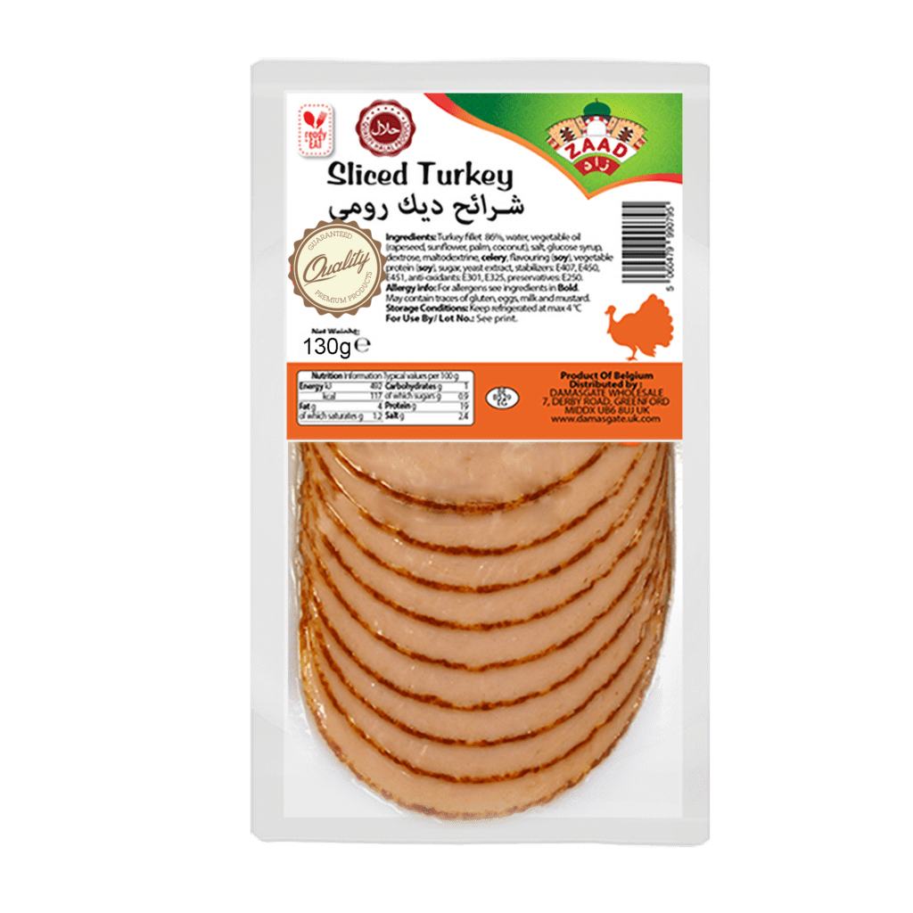 Zaad Sliced Turkey 10 X 150g