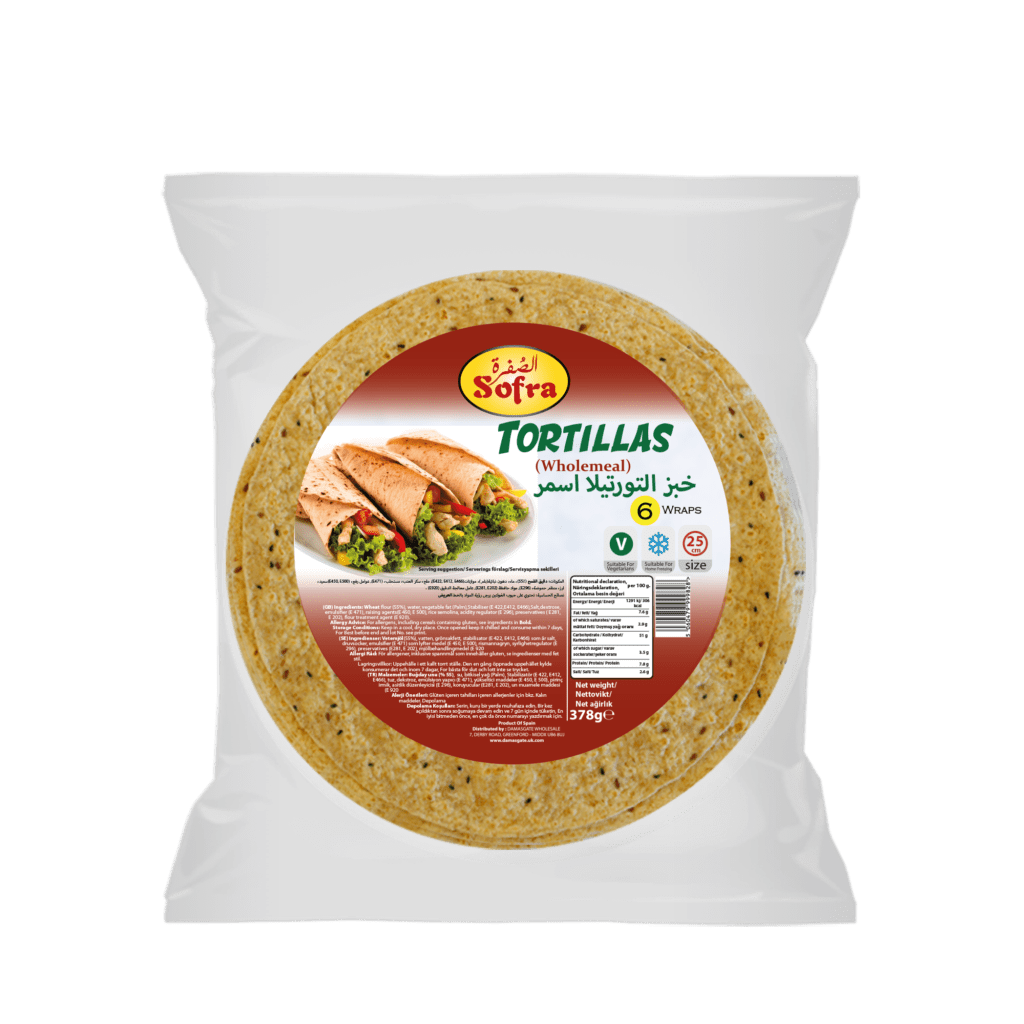 Sofra Tortilla Wholemeal Chapatti 14X(6X25cm) 378g