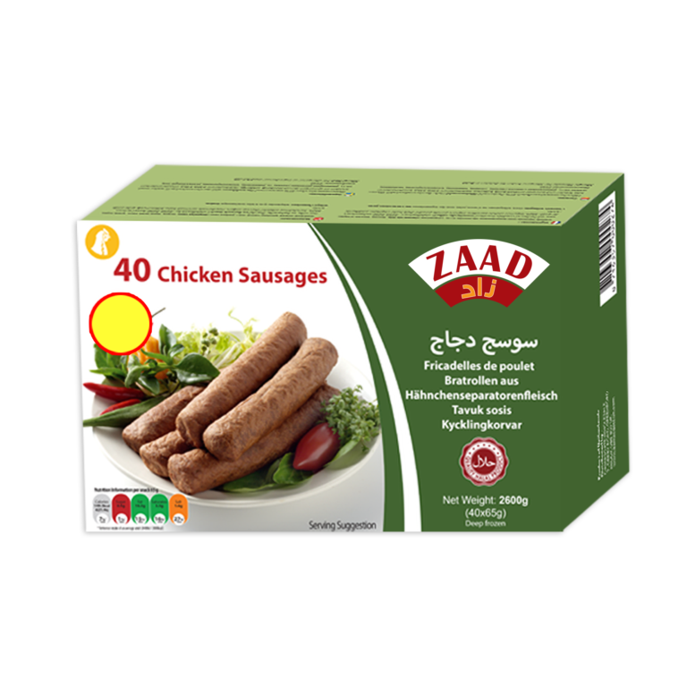 Zaad 40 Chicken Sausages 6 X 2600g