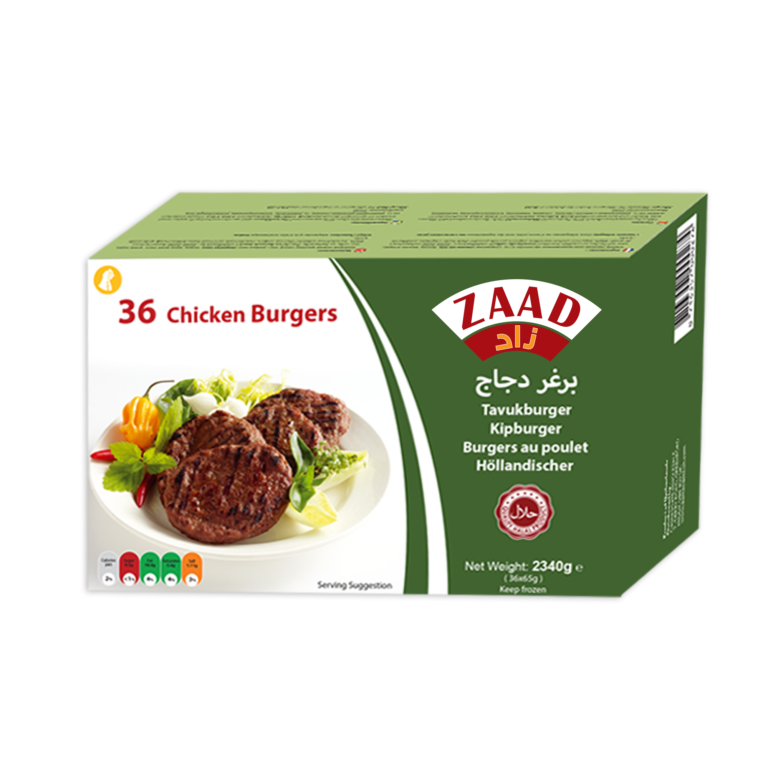 Zaad 36 Chicken Burgers 6 X 2340g