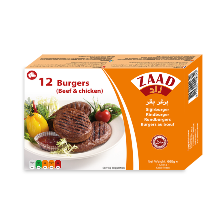 Zaad 12 Beef Burgers 8 X 660g