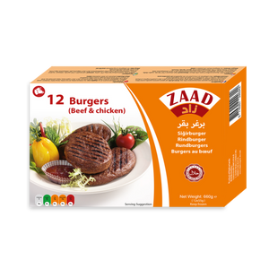 Zaad 12 Beef Burgers 8 X 660g