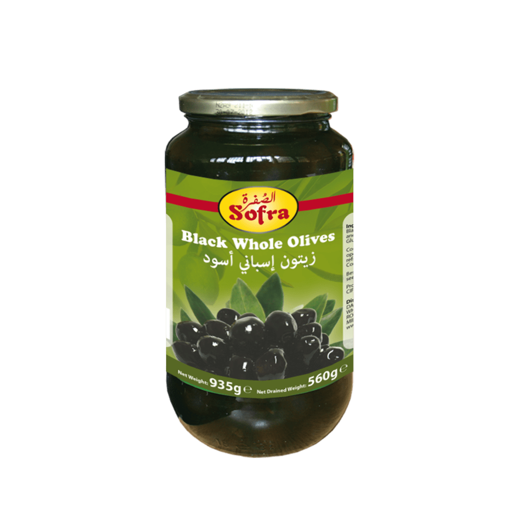 Sofra Whole Black Olives 6 X 935g