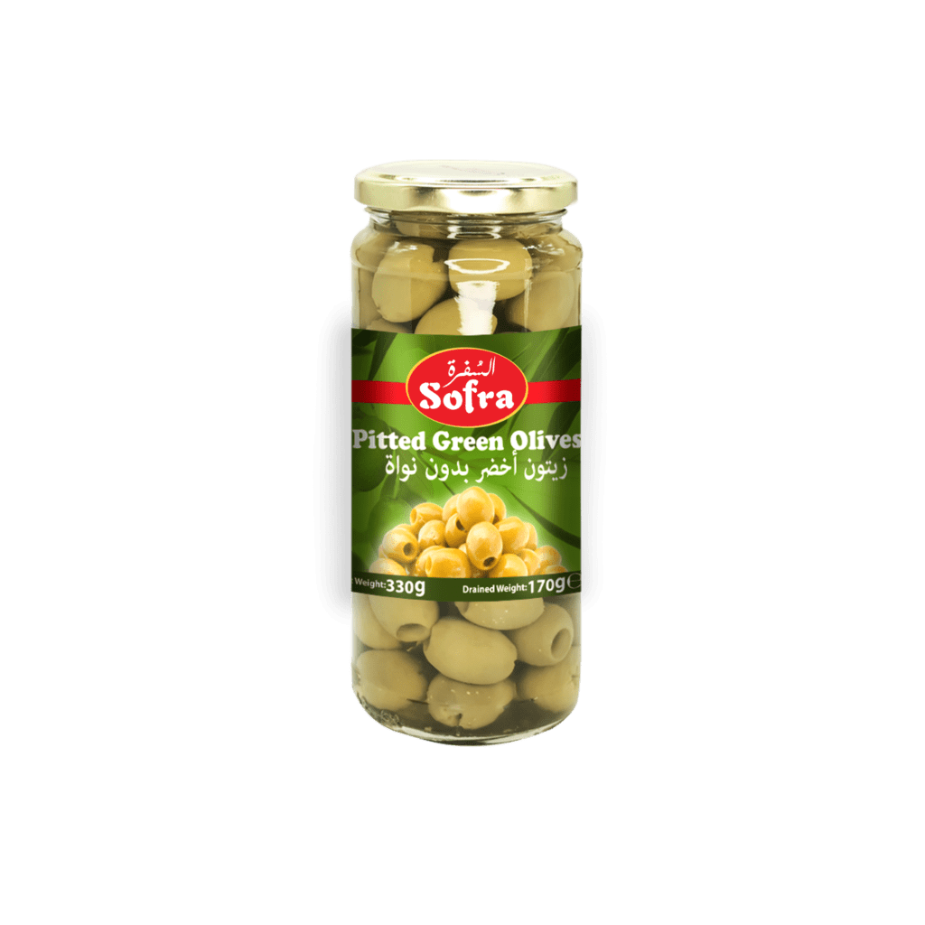 Sofra Pitted Green Olives 12 X 330g