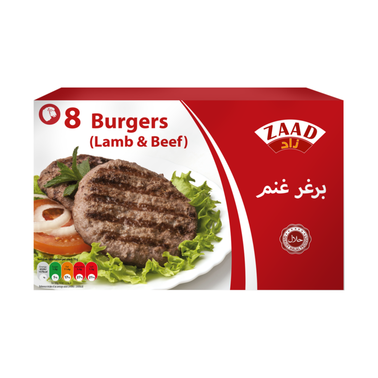 Zaad 8 Lamb Burger 6 X 560g